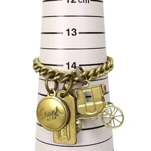 Coach Gold-Tone Bag Charm Bracelet Vintage‎